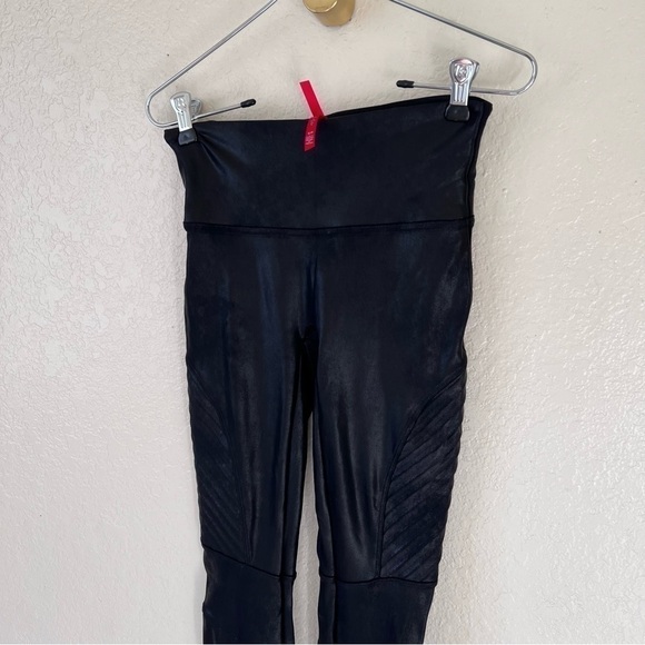 Spanx Faux Leather Moto Leggings size small - Picture 12 of 16